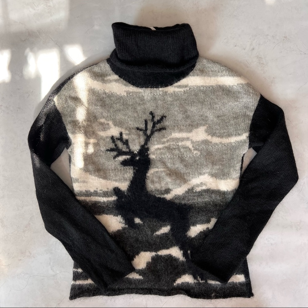 Les Copains Stag Mohair Angora Blend Turtleneck